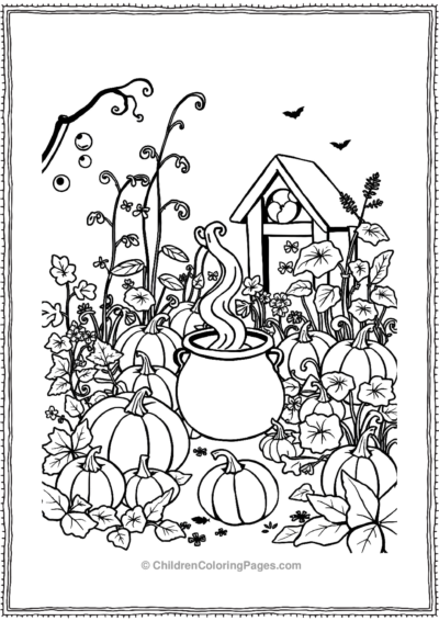 Witchs-Garden-with-Magical-Plants Free PDF Printable