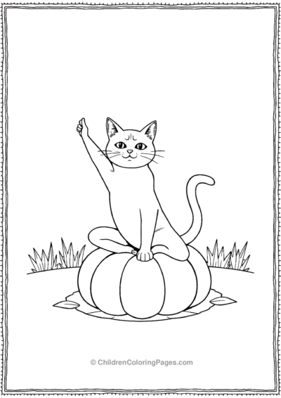 Yoga-Cat-Doing-The-Scared-Cat-Pose Free PDF Printable