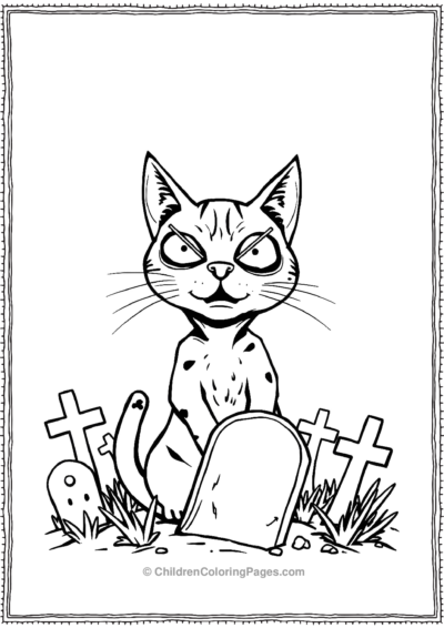 Zombie-Cat-Rising-From-A-Pet-Cemetery Free PDF Printable