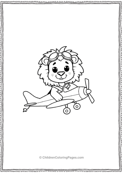 A-pilot-lion Free PDF Printable