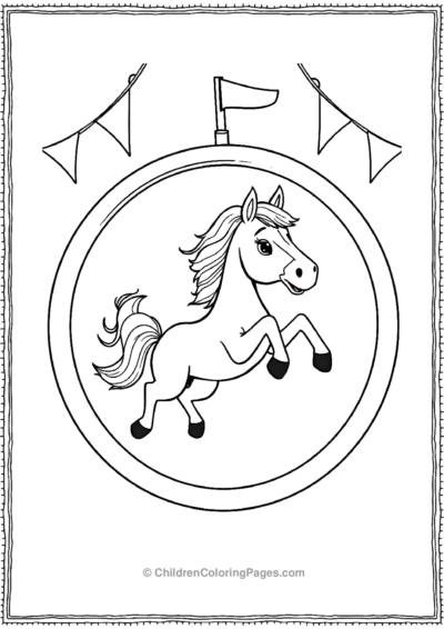 Cartoon-circus-horse Free PDF Printable