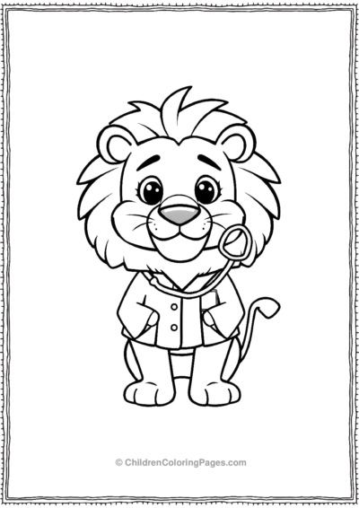 Cartoon-doctor-lion Free PDF Printable