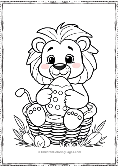 Cartoon-Easter-lion Free PDF Printable