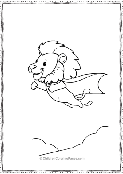 Cartoon-lion-in-a-cape Free PDF Printable