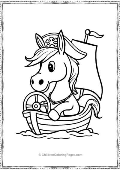 Cartoon-pirate-horse Free PDF Printable