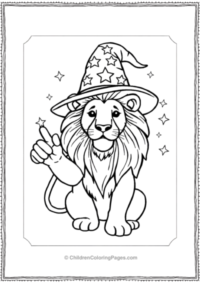 Cartoon-wizard-lion Free PDF Printable