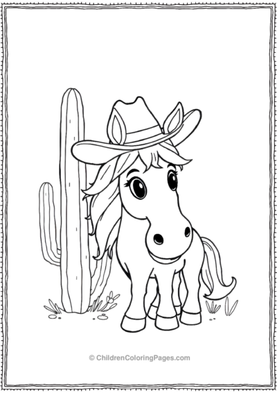 Cute-cowboy-horse Free PDF Printable