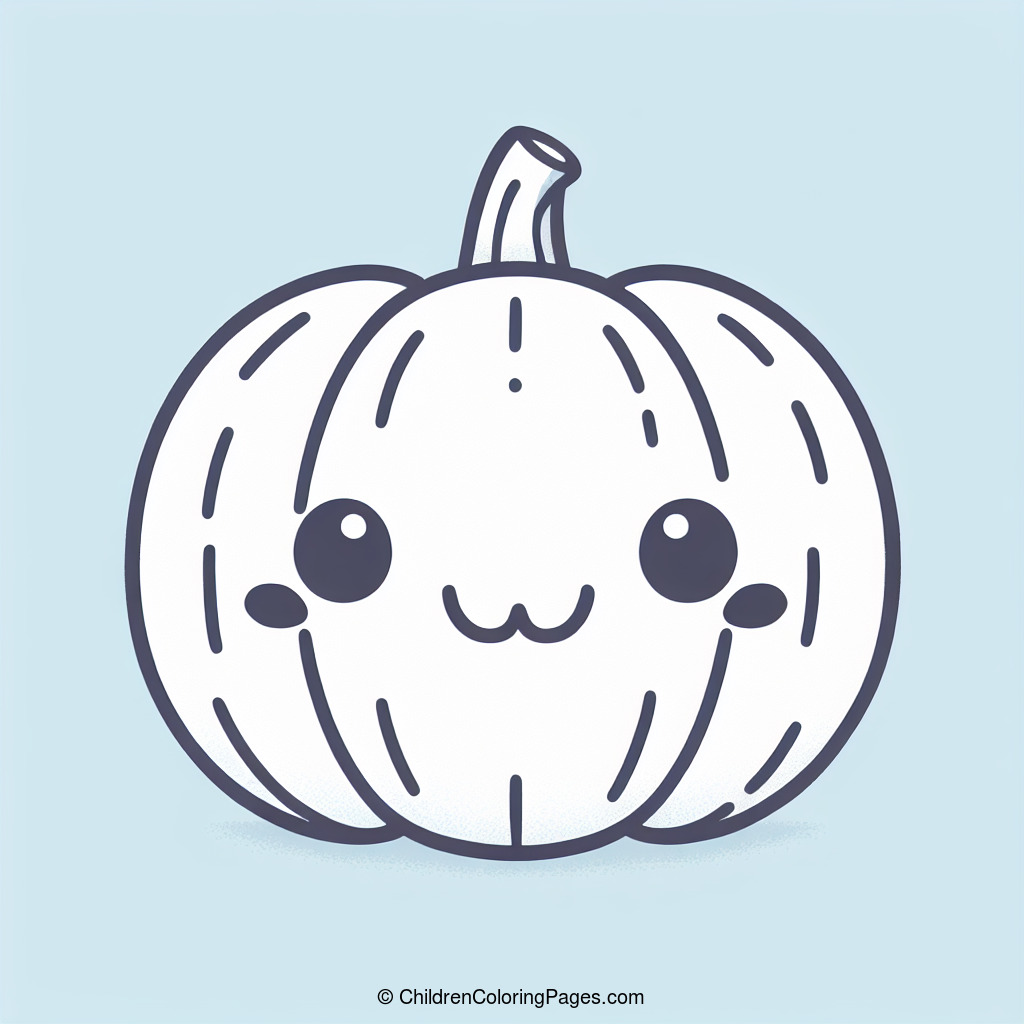 Cute Pumpkin Face Drawing