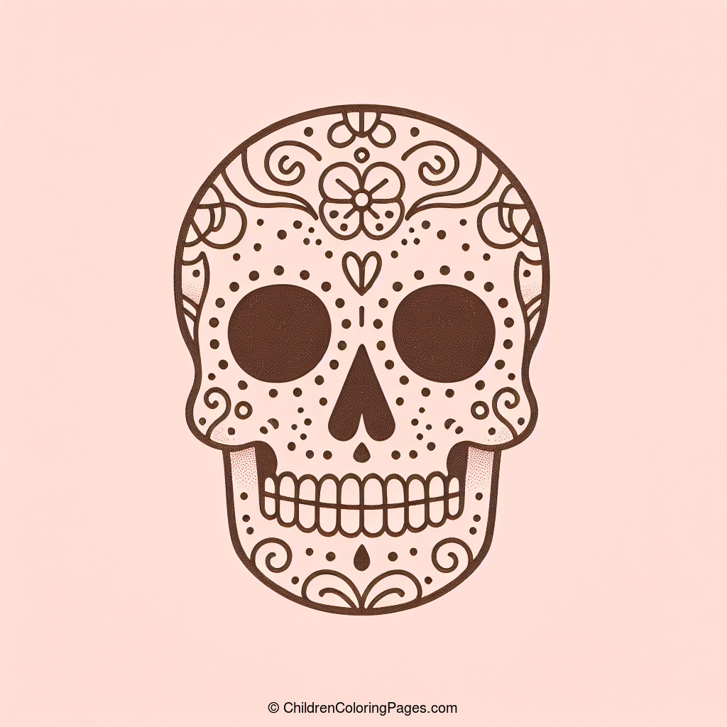 Day Of The Dead Skull Drawing