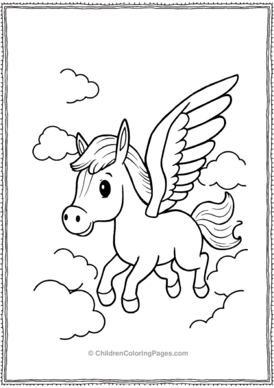 Flying-cute-little-horse Free PDF Printable