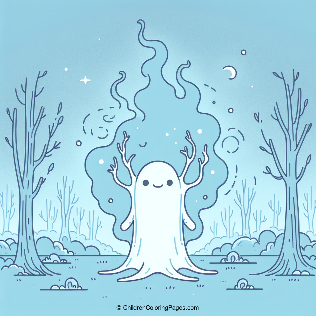 Ghostly Forest Drawing