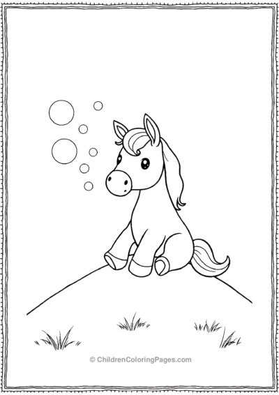 Horse-blowing-bubbles Free PDF Printable