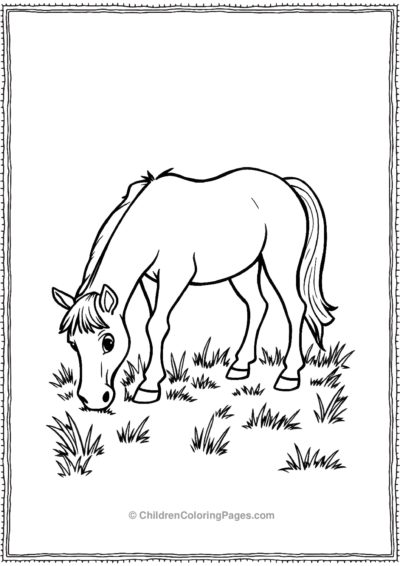 Horse-grazing Free PDF Printable