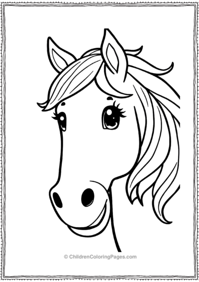 Kawaii-horse-face Free PDF Printable