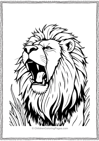 Lion-roaring-in-pride Free PDF Printable