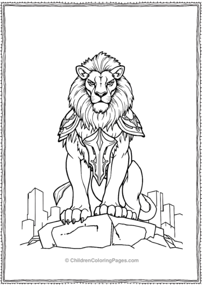 Mythical-guardian-lion Free PDF Printable