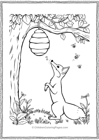 pikaso-texttoimage-A-black-and-white-coloring-page-of-a-curious-fox-l Free PDF Printable