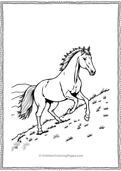 Realistic-horse-galloping Free PDF Printable