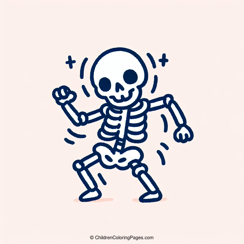 Skeleton Dance Party Drawing