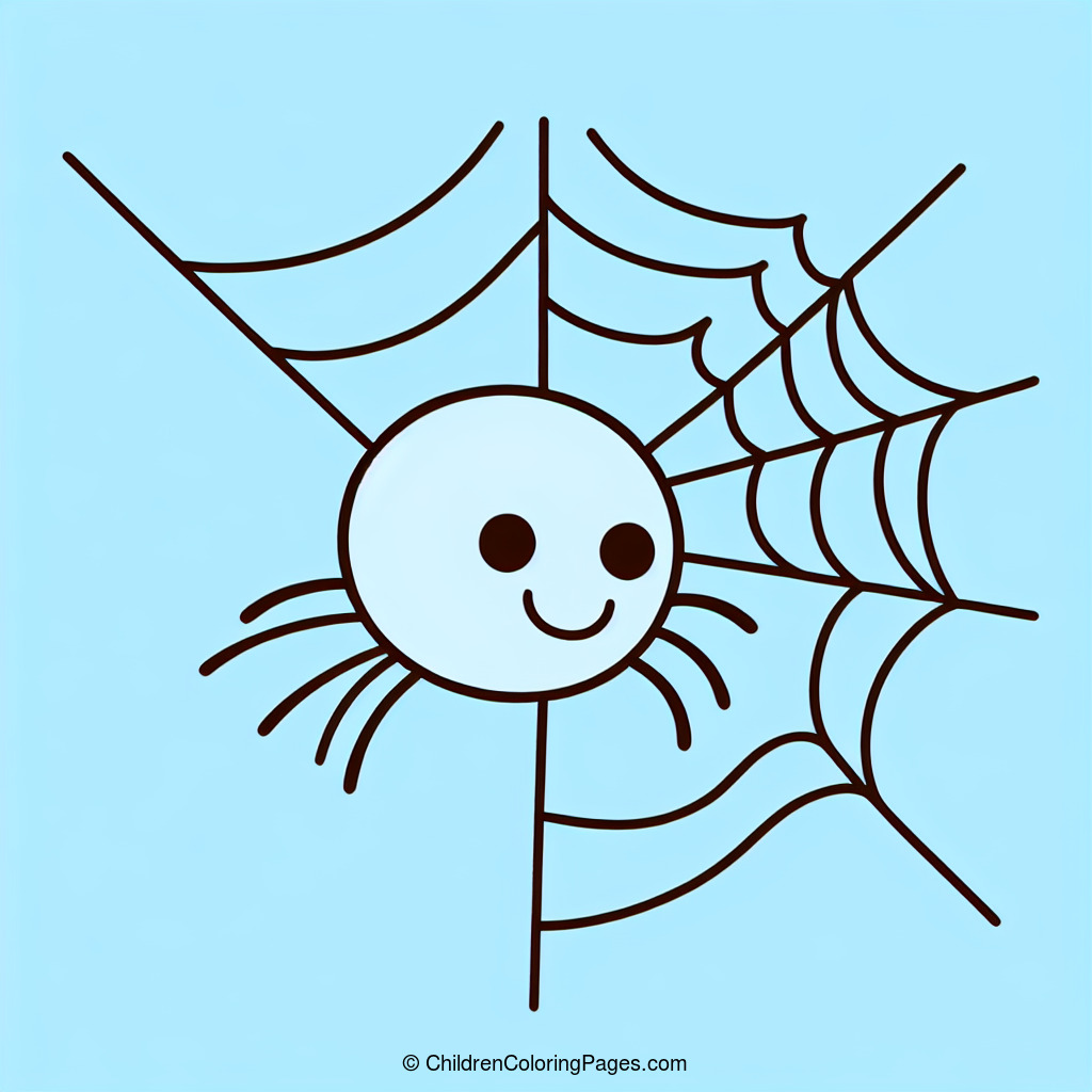 Spider And Web Drawing 1