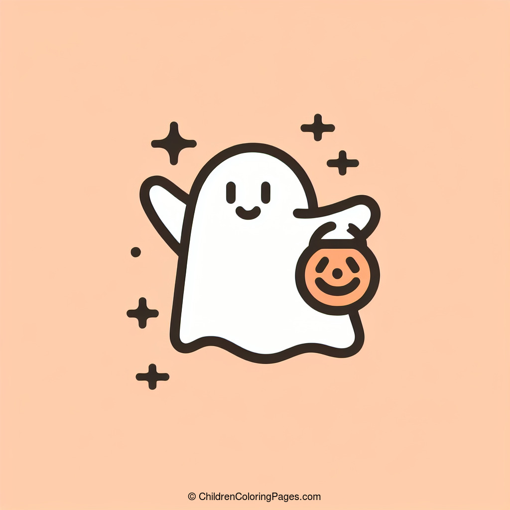 Trick Or Treat Ghost Drawing