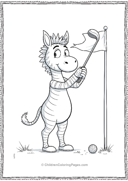 7 A Zebra Swinging A Golf Club Free PDF Printable