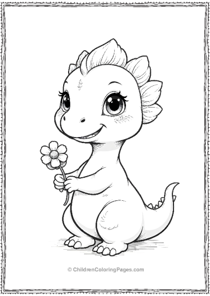 A Baby Dilophosaurus With Big Eyes And Blushing Cheeks Free PDF Printable