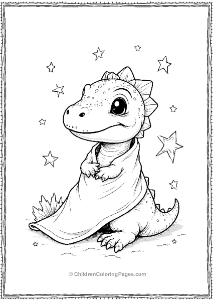 A Baby Velociraptor Wrapped In A Blanket Free PDF Printable