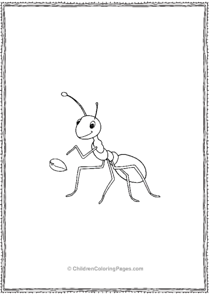 A Basic Outline Of An Ant Carrying A Seed Free PDF Printable