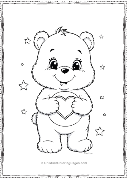 A Bear With A Heart Free PDF Printable