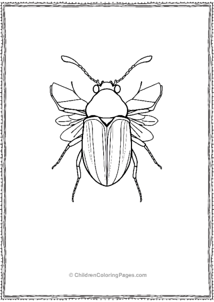 A Beetle With Geometric Art Deco Shapes In Its Wings Free PDF Printable