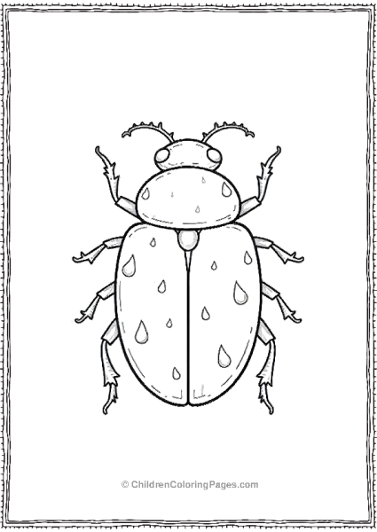 A Beetle With Tiny Raindrops Covering Its Shell Free PDF Printable