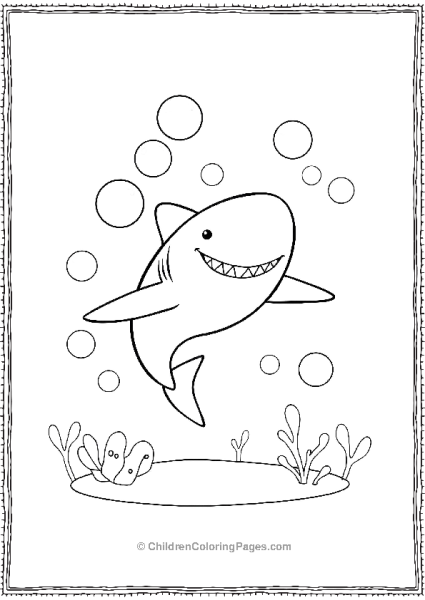 A Bigheaded Cartoon Shark Swimming Towards A Group Free PDF Printable