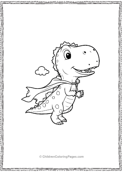 A Cartoon Ankylosaurus Wearing A Superhero Cape Free PDF Printable