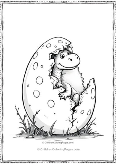 A-Cartoon-Dinosaur-Egg-With-Large-Spots_ Free PDF Printable