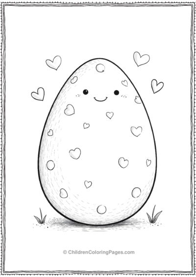 A-Cartoon-Dinosaur-Egg-With-Playful-Polka-Dots Free PDF Printable