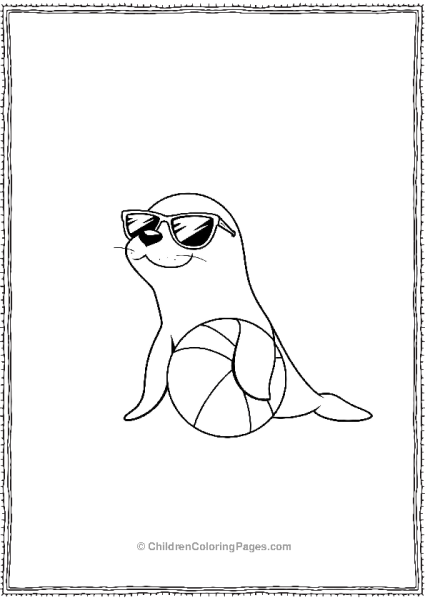 A Cartoon Seal Wearing Sunglasses Free PDF Printable