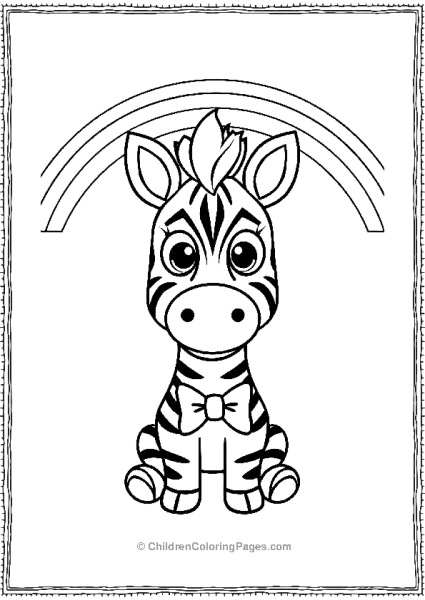 A Cartoon Zebra With Big Eyes Free PDF Printable