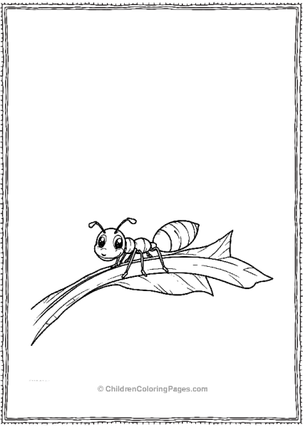 A Cheerful Ant Sliding Down A Leaf Fun And Easy To Play Free PDF Printable