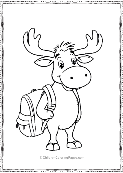 A Cheerful Moose Ready For School Free PDF Printable