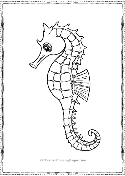 A Closeup Of A Seahorses Body Showcasing Its Texture Free PDF Printable