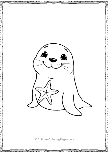 A Cute Cartoon Seal With A Big Smile Free PDF Printable