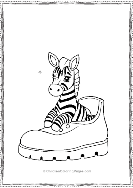 A Cute Zebra With Sparkling Eyes Free PDF Printable