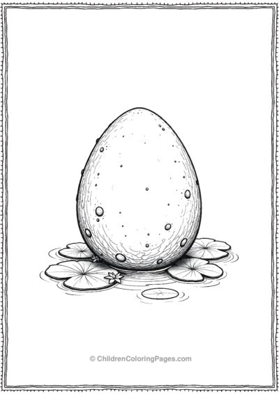 A-Detailed-Dinosaur-Egg-Sitting-In-Water-With-Ripples Free PDF Printable