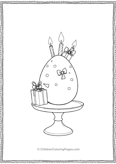 A-Dinosaur-Egg-Decorated-With-Birthday-Candles Free PDF Printable