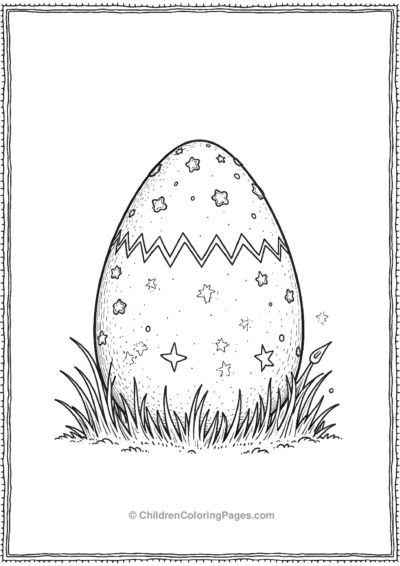 A-Dinosaur-Egg-Decorated-With-Zigzags Free PDF Printable