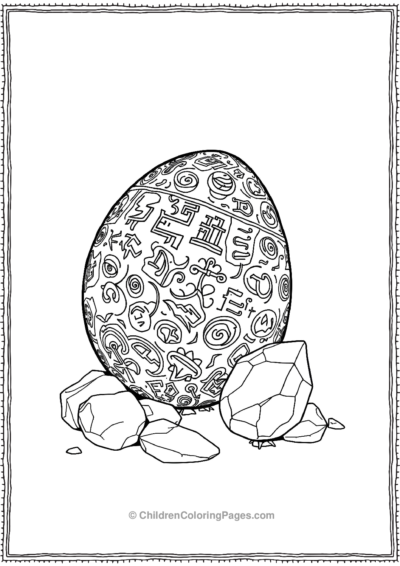 A-Dinosaur-Egg-With-Ancient-Magical-Engravings Free PDF Printable