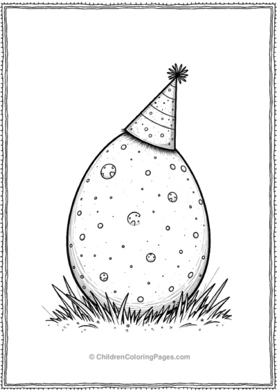 A-Dinosaur-Egg-With-New-Years-Party-Hats Free PDF Printable