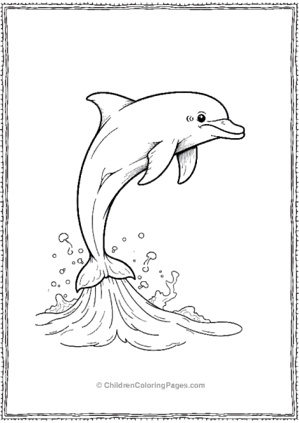 A Dolphin Leaping From The Water Free PDF Printable