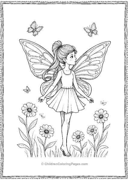 A Fairy With Intricately Detailed Wings Surrounded Free PDF Printable